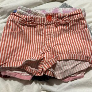 Girls Assorted Shorts Bundle Lot Stripes Polka Dots Tie Dye Denim Khaki 10pc